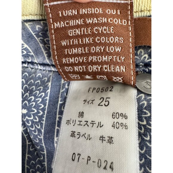 Paige Canyon Yellow Denim Womens Shorts Size 25 Premium Cotton/Polyester Blend - Picture 9 of 15